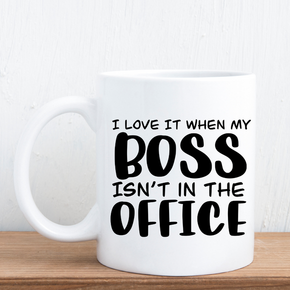 Love when my boss isn't in the office... MUG.